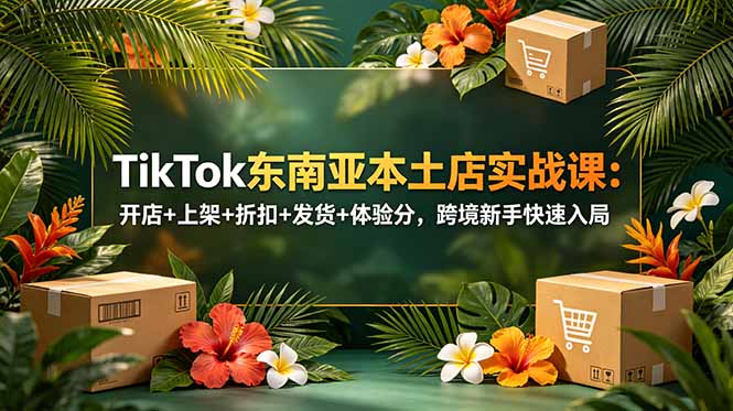 TikTok东南亚本土店实战课：开店+上架+折扣+发货+体验分，跨境新手快速入局-小创项目网