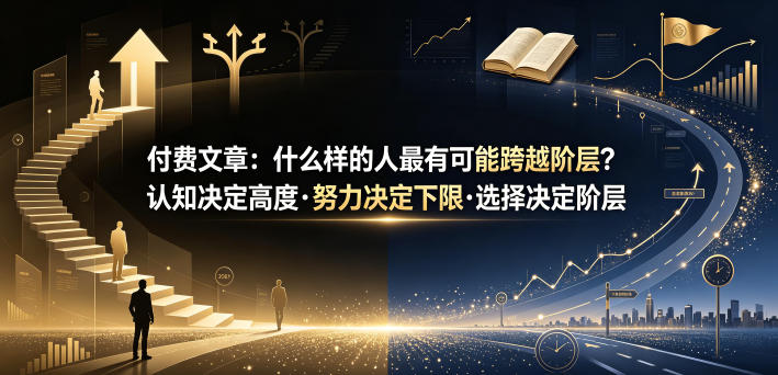 付费文章：什么样的人最有可能跨越阶层？认知决定高度·努力决定下限·选择决定阶层-寒山客