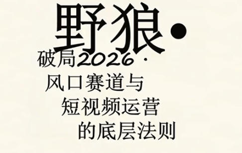 野狼团队·多平台实操运营课，覆盖AI口播、服装、好物、漫剪等热门玩法(更新4月29日)-小创项目网