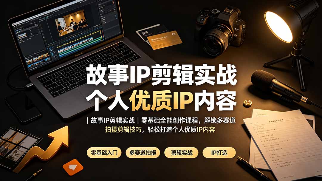 故事IP剪辑实战|零基础全能创作课程,解锁多赛道拍摄剪辑技巧,轻松打造个人优质IP内容插图1 故事IP剪辑实战|零基础全能创作课程,解锁多赛道拍摄剪辑技巧,轻松打造个人优质IP内容插图1