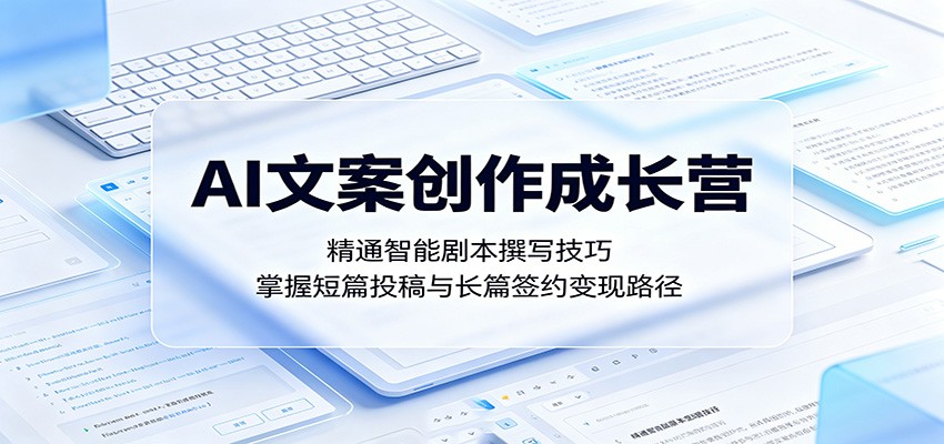 AI文案创作成长营：精通智能剧本撰写技巧，掌握短篇投稿与长篇签约变现路径-小创项目网