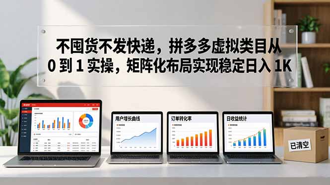 不囤货不发快递，拼多多虚拟类目从 0 到 1 实操，矩阵化布局实现稳定日入 1K-小创项目网