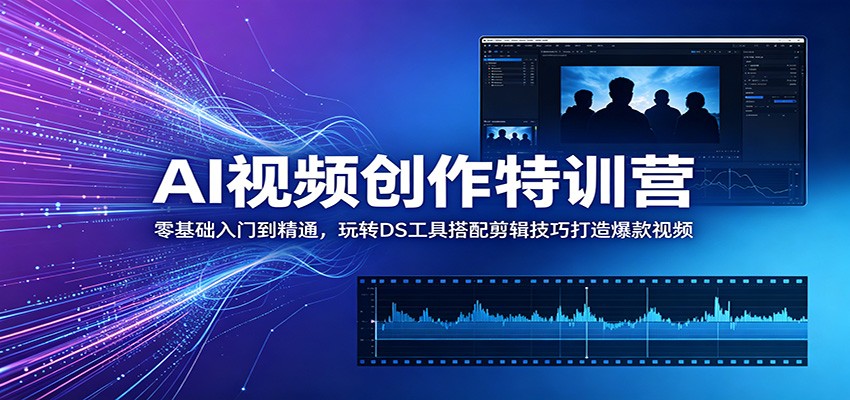 AI视频创作特训营:零基础入门到精通,玩转DS工具搭配剪辑技巧打造爆款视频插图 AI视频创作特训营:零基础入门到精通,玩转DS工具搭配剪辑技巧打造爆款视频插图