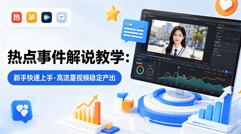 某大V的热点事件解说教学，新手也能快速上手，稳定产出高流量解说视频-小创项目网