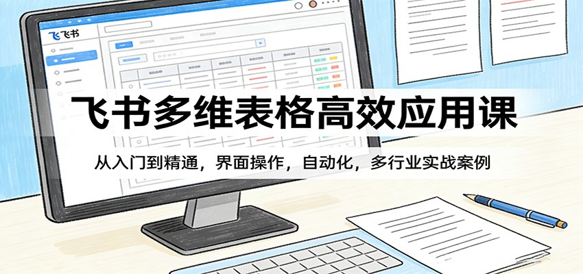 飞书多维表格高效应用课：从入门到精通，界面操作，自动化，多行业实战案例-小创项目网