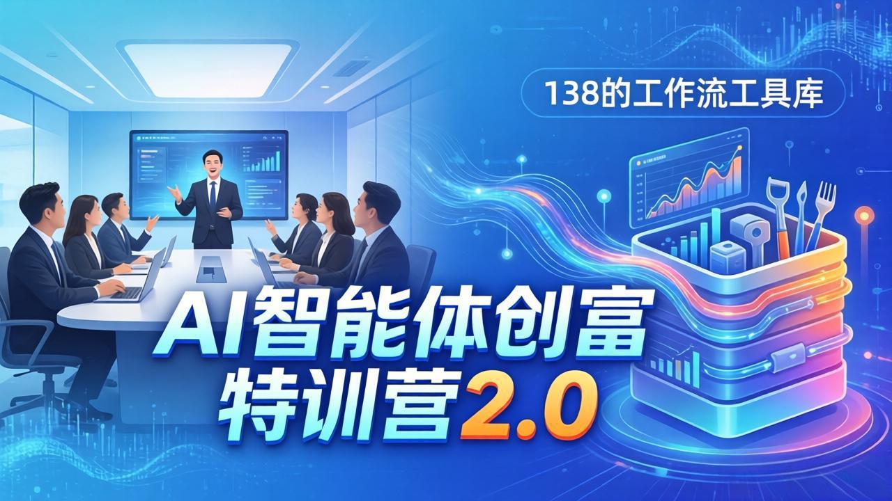 AI智能体创富训练营2.0：3天闭门直播+视频课+工具库，从0到1搭建智能体附138个工作流-小创项目网