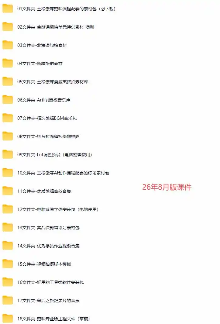 全能视频创作人155节实战课-更新26年8月：手机相机拍摄+剪映剪辑+AI创作+自媒体运营，让你的视频拥有灵活，轻松10w-小创项目网