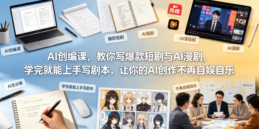 AI创编课，教你写爆款短剧与AI漫剧，学完就能上手写剧本，让你的AI创作不再自娱自乐(更新0521)-小创项目网