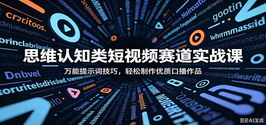 思维认知类短视频赛道实战课：万能提示词技巧，轻松制作优质口播作品-寒山客