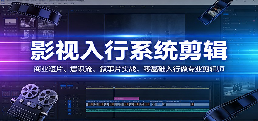 影视系统剪辑，商业短片、意识流、叙事片实战，零基础入行做专业剪辑师-小创项目网