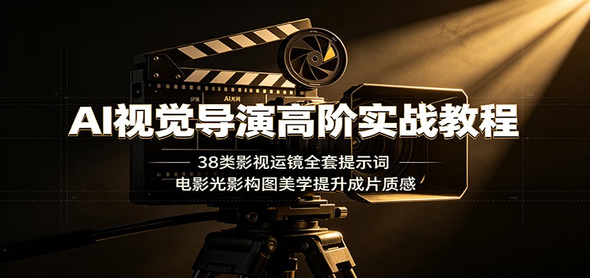 AI视觉导演高阶实战教程：38类影视运镜全套提示词，电影光影构图美学提升成片质感-小创项目网