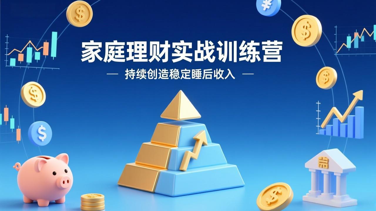 家庭理财实战训练营：从0到1建体系，三阶进阶层层递进，助你持续创造稳定睡后收入-小创项目网