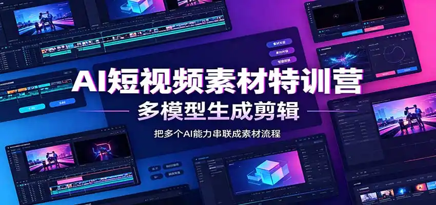 AI短视频素材特训营：Codex本地部署实操，多模型生成剪辑，爆量素材挖掘教学-小创项目网
