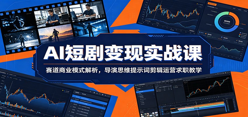 AI短剧变现实战课：赛道商业模式解析，导演思维提示词剪辑运营求职教学-寒山客