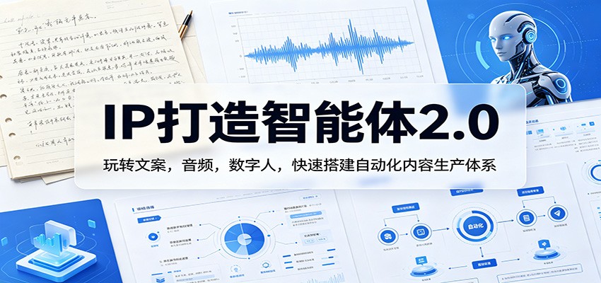 IP打造智能体2.0：玩转文案，音频，数字人，快速搭建自动化内容生产体系-小创项目网