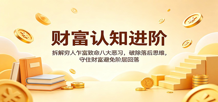财富认知进阶:拆解穷人乍富致命八大恶习,破除落后思维,守住财富避免阶层回落-小创项目网