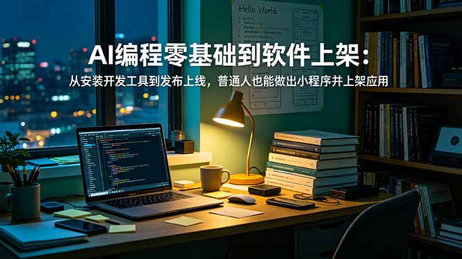 AI编程零基础到软件上架：从安装开发工具到发布上线，普通人也能做出小程序并上架应用商店-寒山客