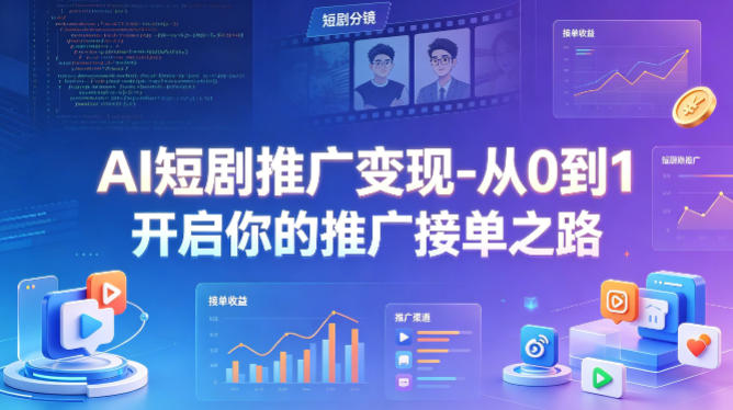 AI短剧推广变现-从0到1开启你的推广接单之路-小创项目网