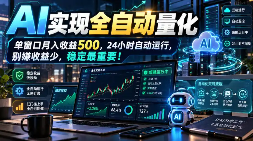 AI全自动量化项目，长期稳定可落地，0门槛躺赚稳定项目！-小创项目网