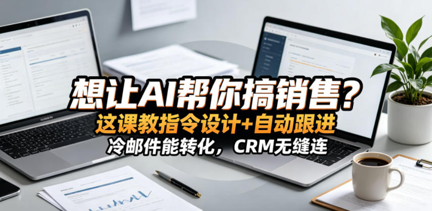 想让AI帮你搞销售？这课教指令设计+自动跟进，冷邮件能转化，CRM无缝连！【原创双语字幕】-小创项目网