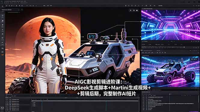 AIGC影视剪辑进阶课：DeepSeek生成脚本+Martini生成视频+剪辑后期，完整制作AI短片-小创项目网