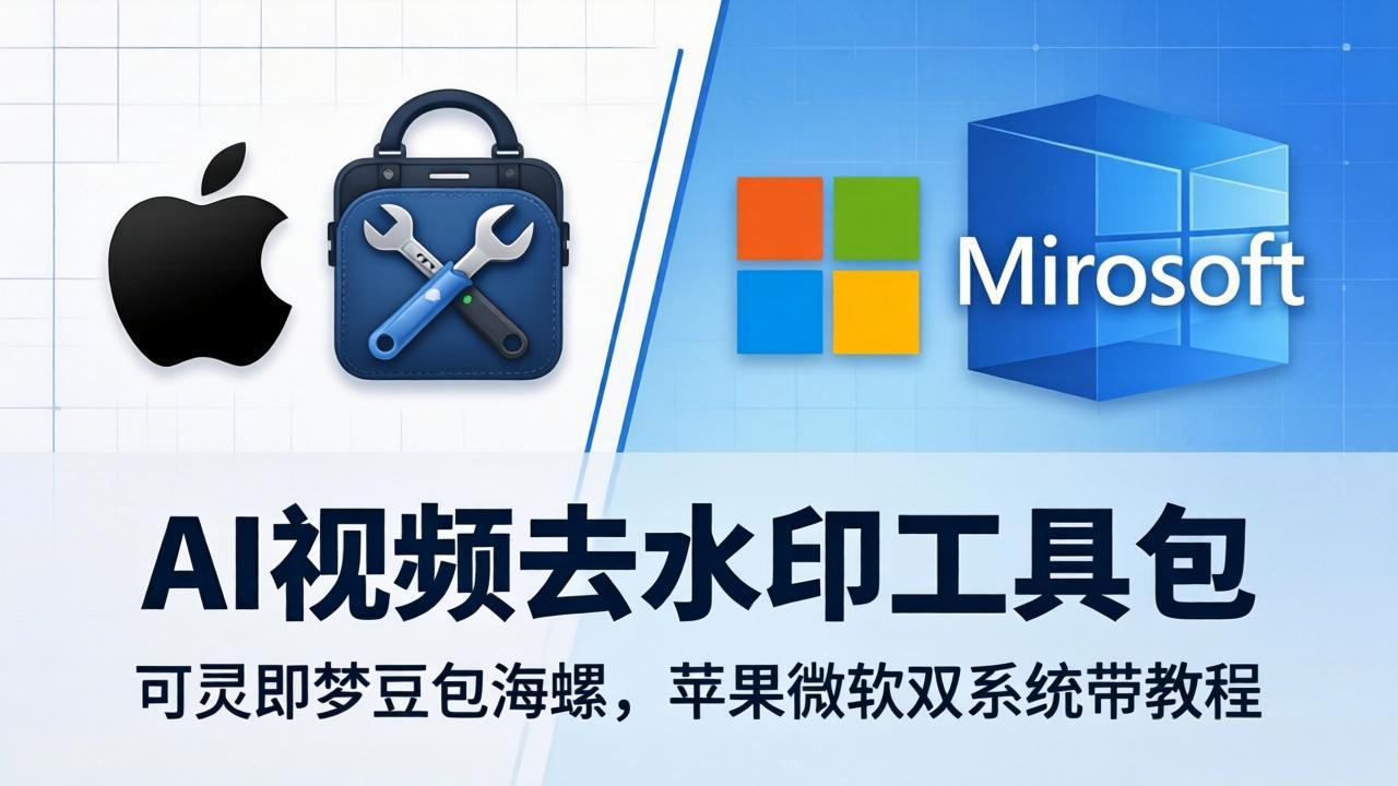 AI视频去水印工具包：可灵即梦豆包海螺，苹果微软双系统带教程-小创项目网