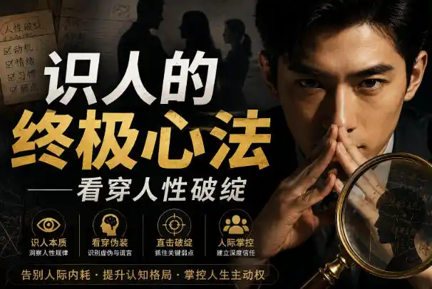 付费文章：识人的终极心法——看穿人性破绽-小创项目网