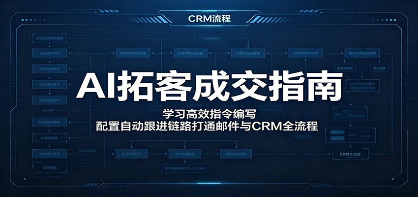 AI拓客成交指南：学习高效指令编写，配置自动跟进链路打通邮件与CRM全流程-寒山客