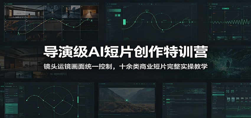 导演级AI短片创作特训营：镜头运镜画面统一控制，十余类商业短片完整实操教学(更新)-寒山客