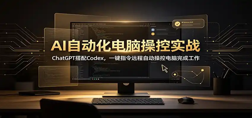 AI自动化电脑操控实战：ChatGPT搭配Codex，一键指令远程自动操控电脑完成工作-小创项目网