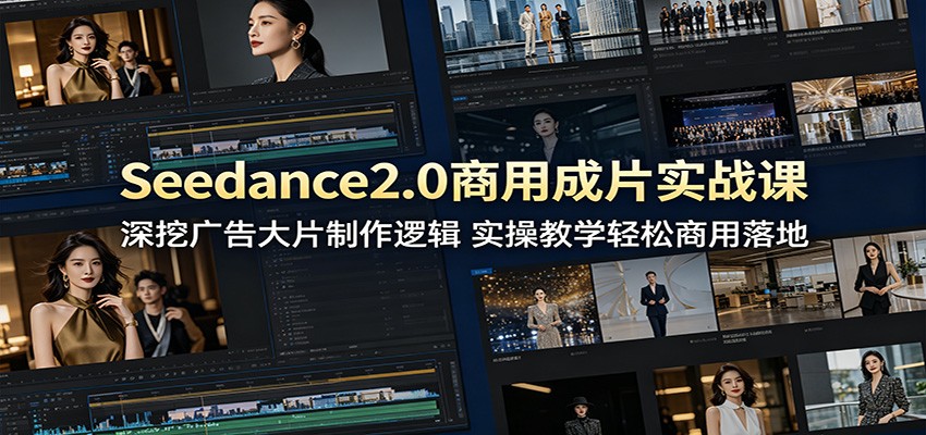 Seedance2.0商用成片实战课：深挖广告大片制作逻辑，实操教学轻松商用落地-小创项目网