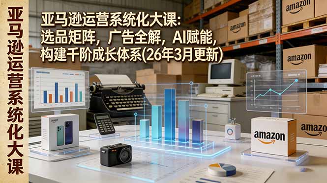 亚马逊运营系统化大课：选品矩阵，广告全解，AI赋能，构建千阶成长体系(26年3月更新-小创项目网