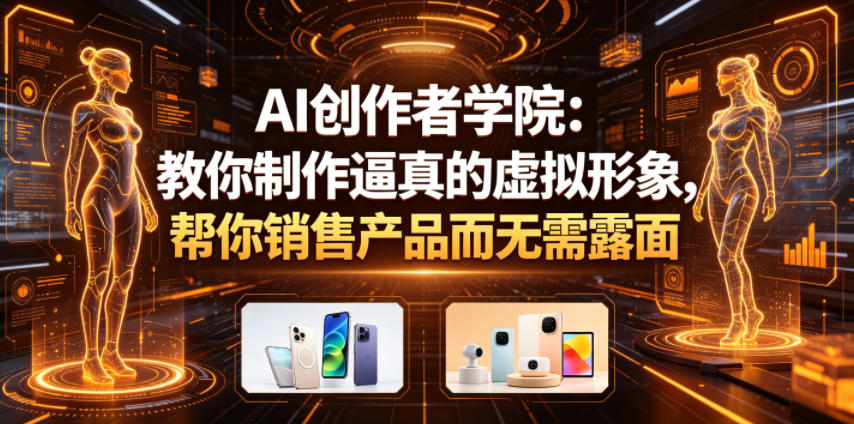 AI创作者学院：教你制作逼真的虚拟形象，帮你销售产品而无需露面【原创双语字幕】-小创项目网