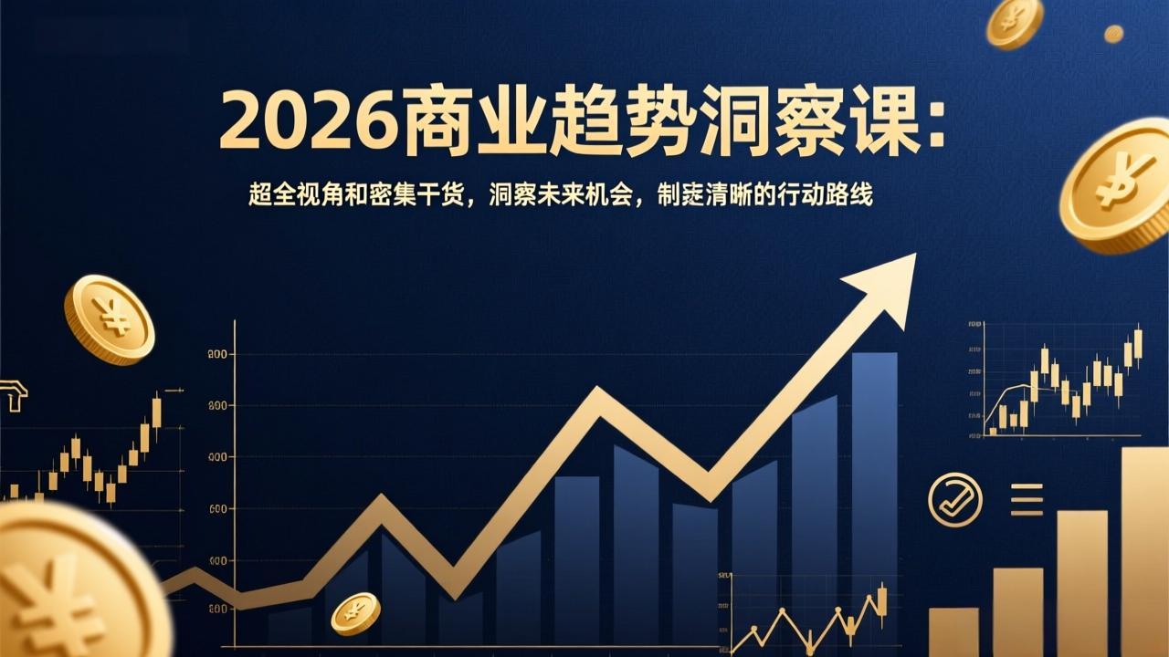 2026商业趋势洞察课：超全视角和密集干货，洞察未来机会，制定清晰的行动路线-小创项目网