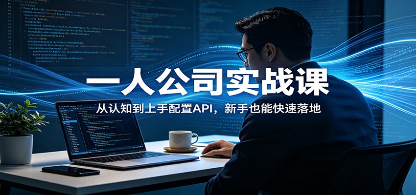 一人公司实战课:从认知到上手配置API,新手也能快速落地-小创项目网