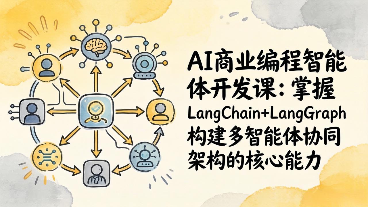 AI商业编程智能体开发课：掌握LangChain+LangGraph构建多智能体协同架构的核心能力-小创项目网