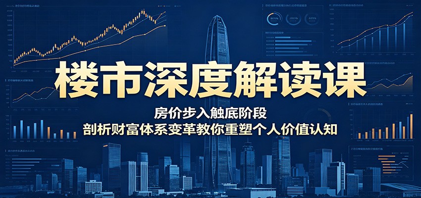 楼市深度解读课：房价步入触底阶段，剖析财富体系变革教你重塑个人价值认知-小创项目网