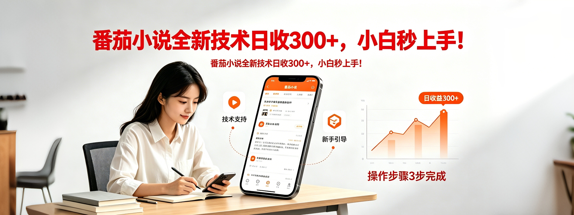 番茄小说全新技术全新玩法！无脑日收300+-小创项目网