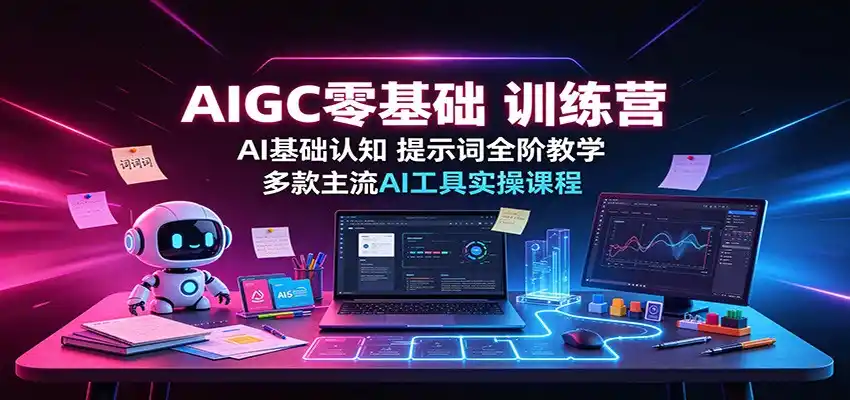 AIGC零基础训练营：AI基础认知，提示词全阶教学，多款主流AI工具实操课程-小创项目网