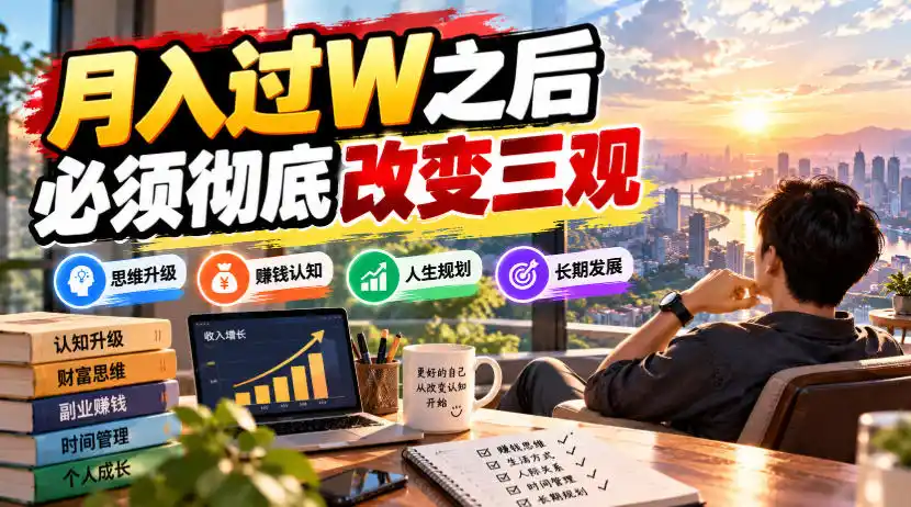 某公众号付费文章：月入过W之后，必须彻底改变三观-小创项目网
