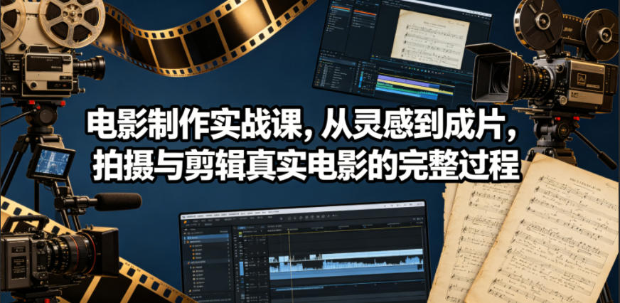 电影制作实战课，从灵感到成片，拍摄与剪辑真实电影的完整过程【原创双语字幕】-寒山客