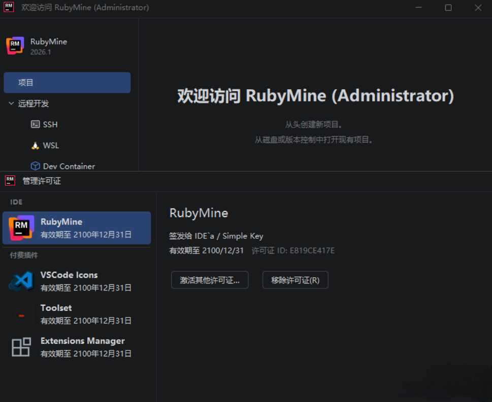 RubyMine v2026.1.2 高级版-小创项目网