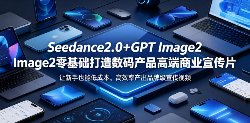 Seedance2.0+GPT Image2零基础打造数码产品高端商业宣传片，让新手也能低成本、高效率产出品牌级宣传视频-小创项目网
