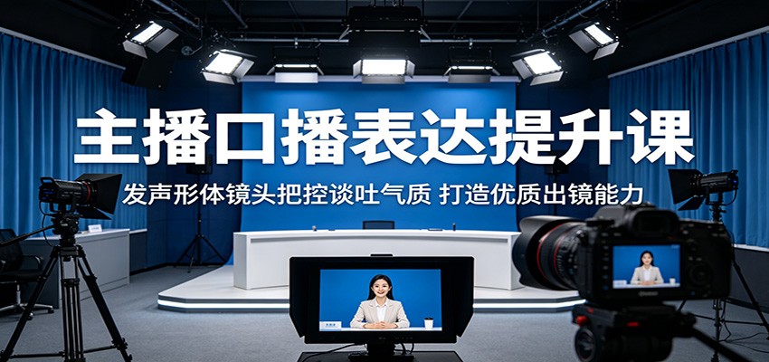 主播口播表达提升课：发声形体镜头把控谈吐气质，打造优质出镜能力-小创项目网