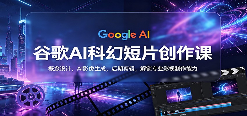 谷歌AI科幻短片创作课：概念设计，AI影像生成，后期剪辑，解锁专业影视制作能力-小创项目网