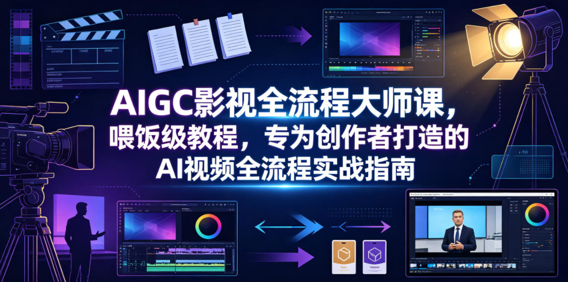 AIGC影视全流程大师课，喂饭级教程，专为创作者打造的AI视频全流程实战指南-寒山客