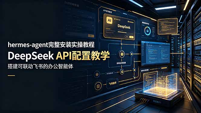 hermes-agent完整安装实操教程，DeepSeek API配置教学，搭建可联动飞书的办公智能体-寒山客