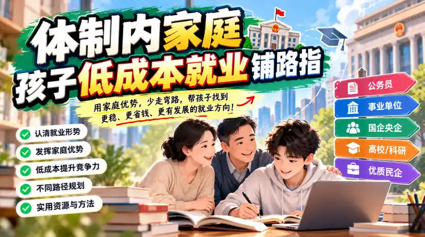 某公众号付费文章：体制内家庭，孩子低成本就业铺路指-小创项目网