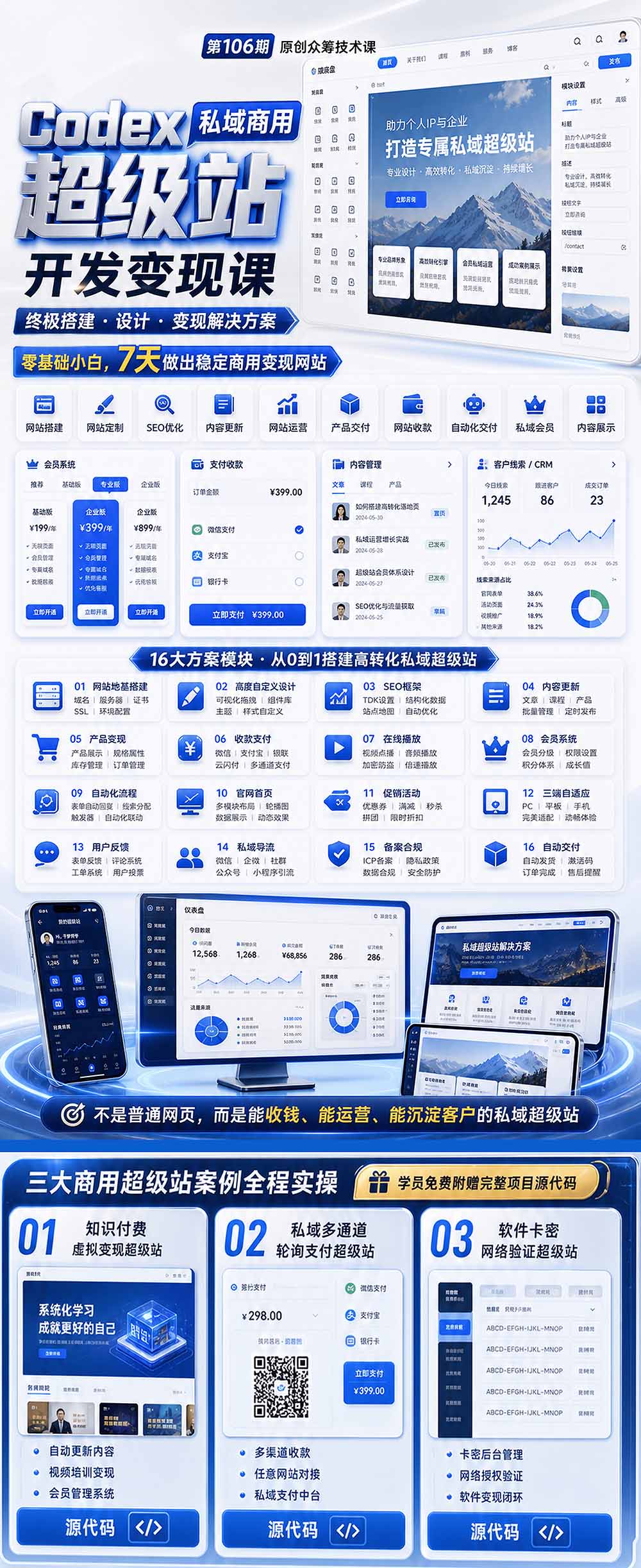 Codex私域商用超级站Ai开发变现课106期-更新0630：不是普通网站，而是能收钱，能运营，能沉淀客户的私域超级站插图2