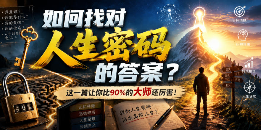 付费文章：如何找对人生密码的答案？这一篇让你比90%的大师还厉害！-寒山客